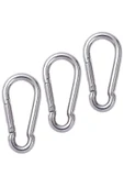 ŞAKİR HIRDAVAT  8MM Düz Yaylı Galvanizli Karabina 3 Adet - 1