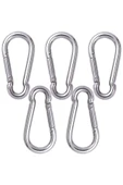 ŞAKİR HIRDAVAT  12MM Düz Yaylı Galvanizli Karabina 5 Adet - 1