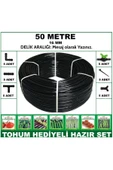ŞAKİR HIRDAVAT  50 METRE Delikli Damla Sulama Hortumu 5’LÜ HAZIR SET-TOHUM HEDİYE - 1