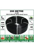 ŞAKİR HIRDAVAT  200 METRE Delikli Damla Sulama Hortumu 18’LÜ HAZIR SET-TOHUM HEDİYE - 1