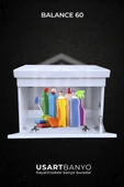 Balance 60 cm Beyaz Banyo Dolabı, Damla Günışığı Led Ayna 80x56 cm - 5