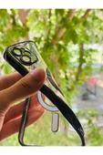 iPhone XR Uyumlu Şeffaf Magesafe Özellikli Kamera Korumalı Silikon - 3