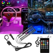 Ford Connect Uyumlu Araç İçi Ayak Altı 12 Led Müziğe Duyarlı Led Lambası Model297 - 1