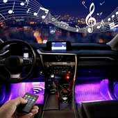 Ford Connect Uyumlu Araç İçi Ayak Altı 12 Led Müziğe Duyarlı Led Lambası Model297 - 2