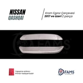 Nissan Qashqai 2017-2020 EGZOZ ÇERÇEVESİ 2 Parça Paslanmaz Çelik thumbnail 2
