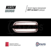 Nissan Qashqai 2017-2020 EGZOZ ÇERÇEVESİ 2 Parça Paslanmaz Çelik thumbnail 3