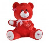 Tıkıl Ayı 57 cm Kırmızı Kalpli Pelüş Ayı Sevgiliye Hediye - 2