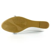 Erkan Saçmacı Colel Beyaz Metal Detaylı Yuvarlak Burun Dolgu Topuklu Günlük Ayakkabı - 5