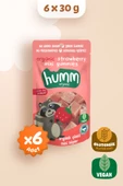 Humm Organic Organik Glutensiz Vegan Çilekli Mini Küpler Atıştırmalık Paketi - 6 Adet - 1