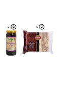 Hünnap Keçiboynuzu Özü 640 gr (2 ADET) Uzungil Kakaolu Tahin Helvası 375 gr (2 ADET) - 1