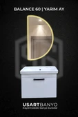 Balance 60 cm Banyo Dolabı + Reflectus Yarım Ay Günışığı Led Ayna 80x45 cm - 1
