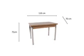 Smart Masa Ceviz Krom, 110X70 - 4