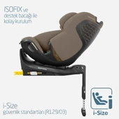 Maxi-Cosi Emerald 360 Pro I-Size Dünyanın İlk Kızaklı, Araç Dışına Çıkabilen İsofix'li 360 Dönebilir Yatabilir 0-36 kg Bebek Oto Koltuğu Authentic Truffle - 10