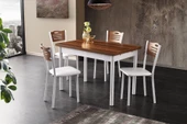 Smart Masa Ve Smart Sandalye Takımı, Ceviz Beyaz, 110X70 - 1