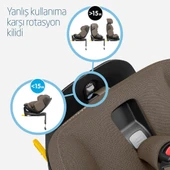 Maxi-Cosi Emerald 360 Pro I-Size Dünyanın İlk Kızaklı, Araç Dışına Çıkabilen İsofix'li 360 Dönebilir Yatabilir 0-36 kg Bebek Oto Koltuğu Authentic Truffle - 7