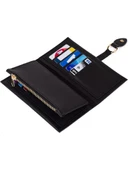 Kadın Fermuarlı çıtçıtlı Bozuk Para Bölmeli Cüzdan Kartlık Aksesuar,yılbaşı Hediyesi damla siyah - 3