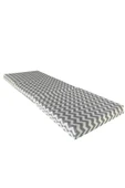 RevuBaby Katlanır Yer Yatağı Ve Tek Kişilik Sünger Katlanır Minder Yatak 6 CM Kalınlık Yer Şiltesi Gri Zigzag thumbnail 2