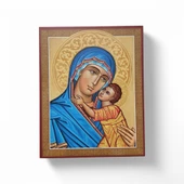 Mavi Madonna Portresi İkona thumbnail 2