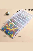 RevuBaby Fermuarlı File Saklama Çantası  Puzzle  Çantası Organizatör Torbası Oyuncak Çantası Sepeti 10 ADET - 1