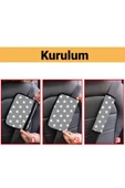 RevuBaby Araba Emniyet Kemeri Yumuşatıcı Araba Kemer Yastığı Otomobil Kemer Minderi  25 cm Gri yıldız - 2