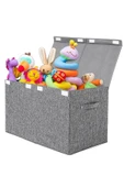 RevuBaby Büyük Oyuncak Kutusu Oyuncak Saklama Kutusu Eşya Toplama Sepeti Organizer  puzzle Sandığı - 2