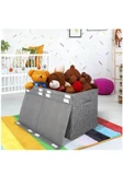 RevuBaby Büyük Oyuncak Kutusu Oyuncak Saklama Kutusu Eşya Toplama Sepeti Organizer  puzzle Sandığı - 1