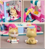 Keeppley City Corner K28019 Orange Cat Game Room Kedi Oyun Evi Mağazası Yapı Blokları Oyuncak Seti - 6