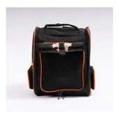 Brave Paws Kedi ve Köpek Taşıma Çantası Açılabilir Fileli Katlanabilir Yıkanabilir Torik Model Plastik Fileli (SİYAH) - 2