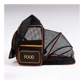 Brave Paws Kedi ve Köpek Taşıma Çantası Açılabilir Fileli Katlanabilir Yıkanabilir Torik Model Plastik Fileli (SİYAH) - 3