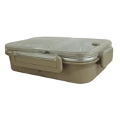 Aryıldız Bento Dikdörtgen 3 Bölmeli Lunch Box Yemek Termosu Kahverengi 1000 ml - 3