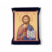 Öğretmen İsa İkona Kadife Kutu thumbnail 1