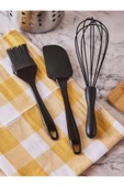 Perotti 15398 Mundo 3'lü Set Çırpıcı,spatula Ve Fırça Çırpıcı Seti Siyah - 1