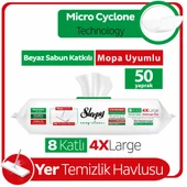 Sleepy Easy Clean Beyaz Sabun Katkılı Mopa Uyumlu Yer Temizlik Havlusu 50x12 600 Yaprak - 1