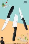 Eco Serisi Mutfak Bıçak Seti Et Ekmek Sebze Şef Bıçağı 3 Lü Set thumbnail 1