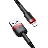 Baseus Cafule 1.5 A Lightning 2 Metre Şarj Kablosu CALKLF-C19 - Siyah - 2