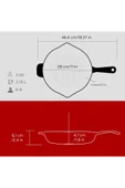 Lava 28cm Izgara Tava Yekpare Saplı - LV Y GT 28 K0 R - 5