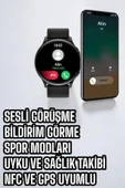 Akıllı Saat Çok Fonksiyonlu Sesli Görüşme NFC Uyumlu Amoled Ekran - 4