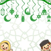 3D Hilal Kandil Ve Ramazan Temalı 10lu Tavan Sarkıt Süsü - Yeşil - 2