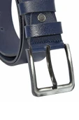 Lacivert Hakiki Deri Düz Renk 4.5 cm.lik Unisex Spor Kemer - Tek Katmanlı Manda Derisi thumbnail 2