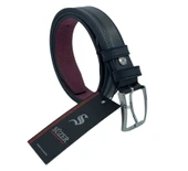 Siyah Çocuk Boy Suni Deri Desenli Model 3 cm.lik Garson Klasik Kemer thumbnail 5