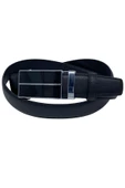 Siyah Suni Deri Otomatik Mekanizma Tokalı Deliksiz 3.5 cm.lik Klasik Kemer thumbnail 4