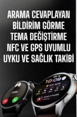 Akıllı Saat Bildirim Görme Amoled Ekran GPS Uyumlu Sesli Görüşme thumbnail 2