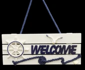 Dümenli Welcome Yazılı Denizci Kapı Süsü thumbnail 1