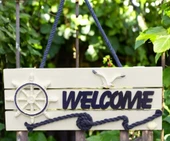 Dümenli Welcome Yazılı Denizci Kapı Süsü thumbnail 2