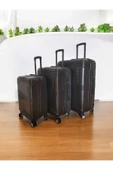 VANİSSA 3'lü Valiz Seti 3 lü Orta Boy & Kabin Boy & Büyük Boy Siyah - 2