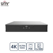 UNIVIEW NVR301-04S3-P4 4 KANAL POE VGA/HDMI H265+ NVR KAYIT CIHAZI - 1