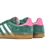 Adidas Gazelle Indoor Collegiate Green Pink Womens thumbnail 3