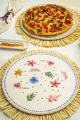 Dalya 32 Cm 2'li Porselen Pizza Ve Servis Tabağı - 1