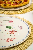 Dalya 32 Cm 2'li Porselen Pizza Ve Servis Tabağı - 3