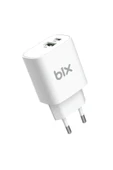 Bix Çift Portlu Typ-c 20wpd + Usb-a 18w Qc Girişli Hızlı Şarj Adaptörü - 1